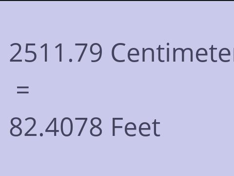 2511.79 CM TO FEET