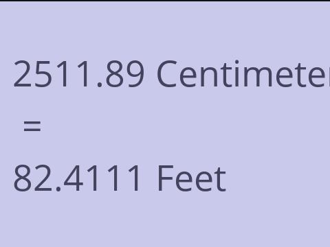 2511.89 CM TO FEET