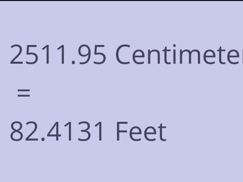 2511.95 CM TO FEET