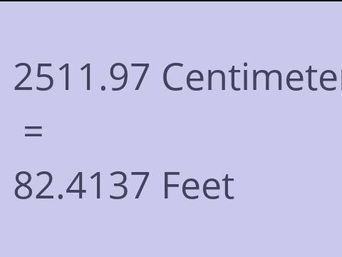 2511.97 CM TO FEET