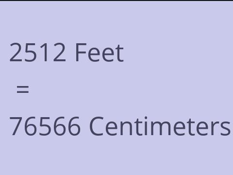 2512 FEET TO CM