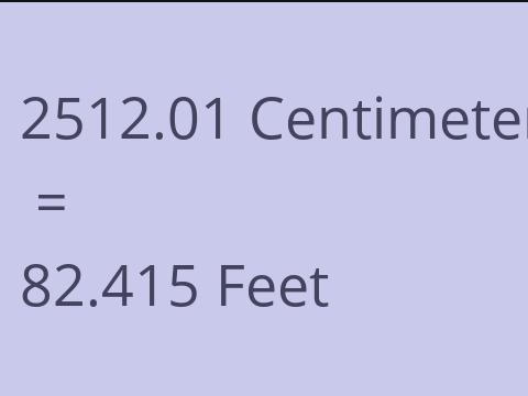 2512.01 CM TO FEET
