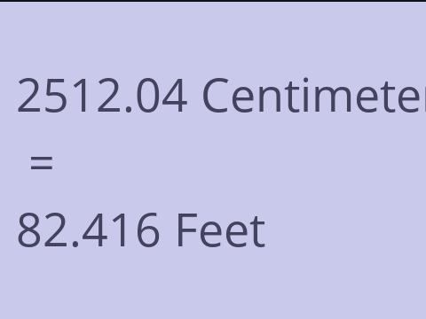 2512.04 CM TO FEET