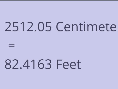 2512.05 CM TO FEET