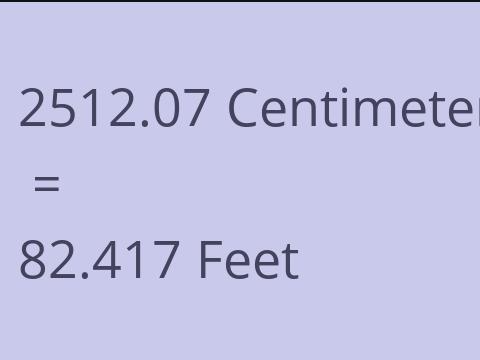 2512.07 CM TO FEET