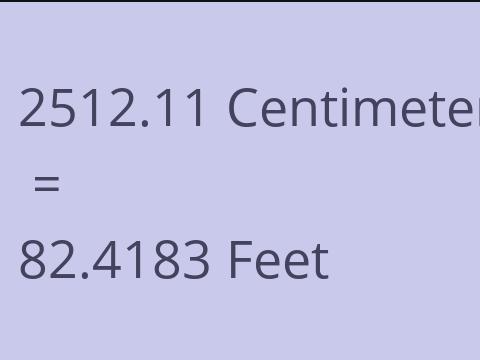 2512.11 CM TO FEET
