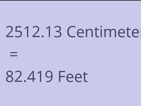 2512.13 CM TO FEET