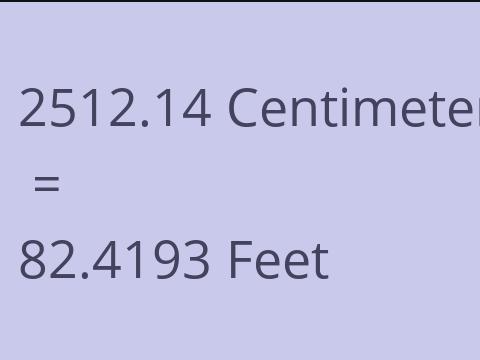 2512.14 CM TO FEET