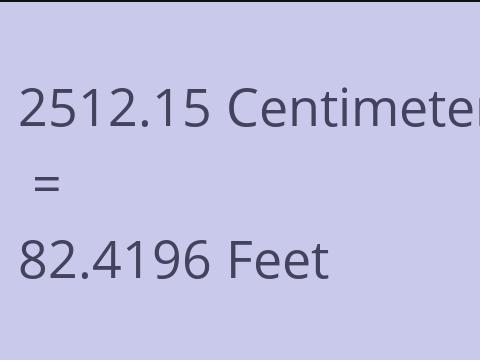 2512.15 CM TO FEET