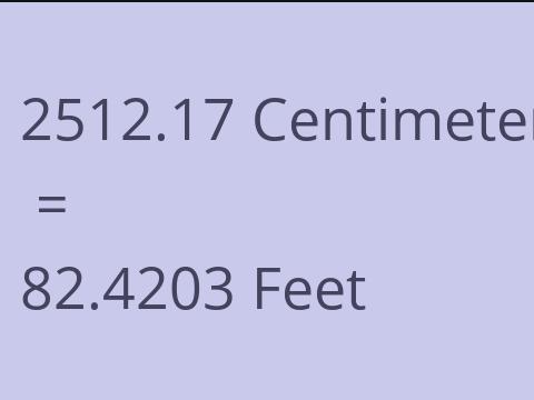 2512.17 CM TO FEET