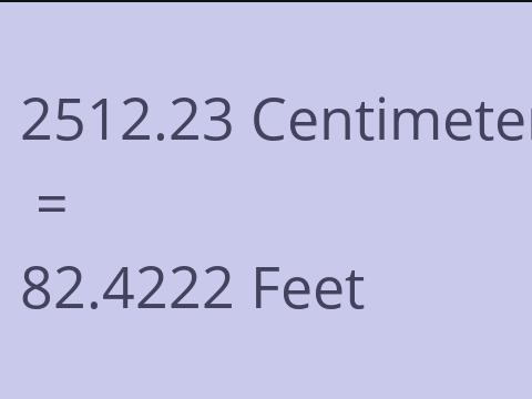 2512.23 CM TO FEET