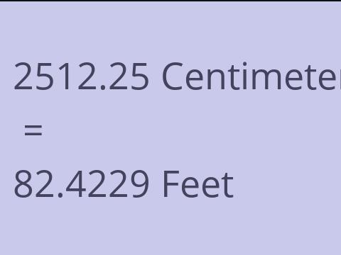 2512.25 CM TO FEET