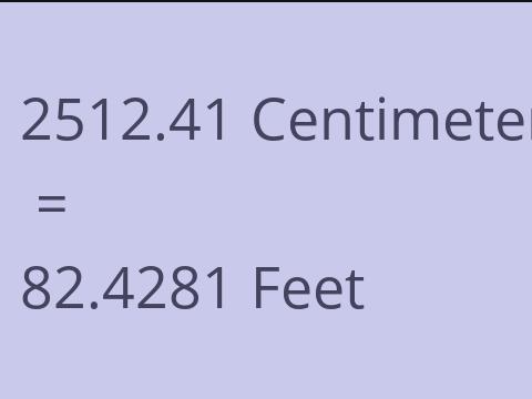 2512.41 CM TO FEET