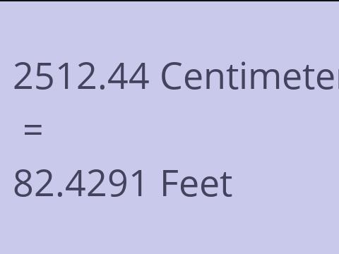 2512.44 CM TO FEET