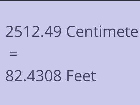 2512.49 CM TO FEET