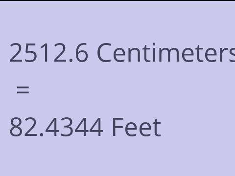 2512.6 CM TO FEET