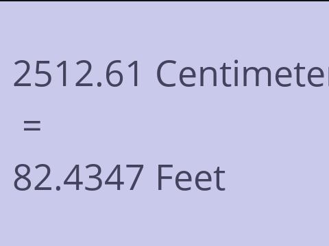 2512.61 CM TO FEET