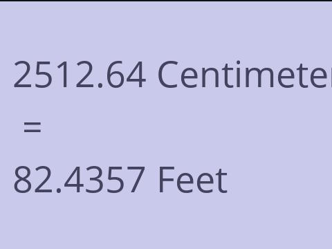2512.64 CM TO FEET