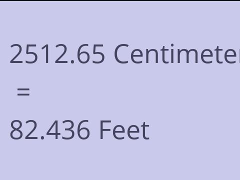 2512.65 CM TO FEET