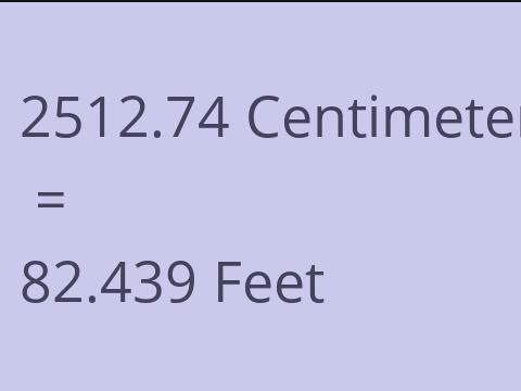 2512.74 CM TO FEET