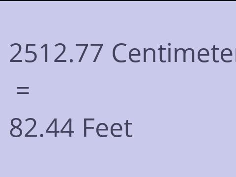 2512.77 CM TO FEET