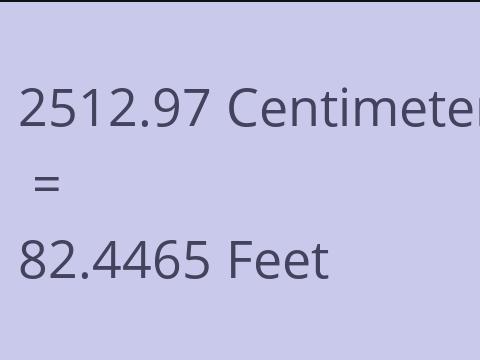 2512.97 CM TO FEET