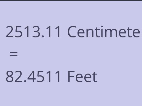 2513.11 CM TO FEET