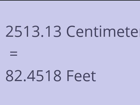 2513.13 CM TO FEET