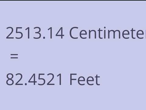 2513.14 CM TO FEET
