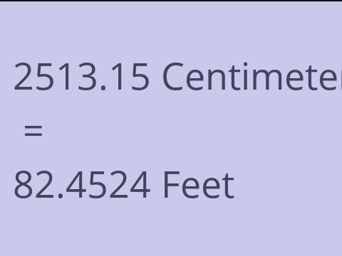 2513.15 CM TO FEET