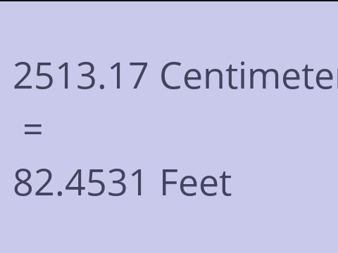 2513.17 CM TO FEET