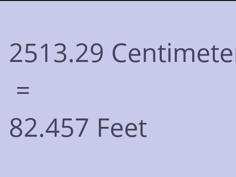 2513.29 CM TO FEET