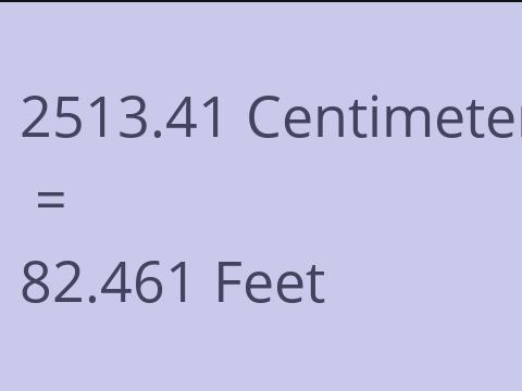 2513.41 CM TO FEET