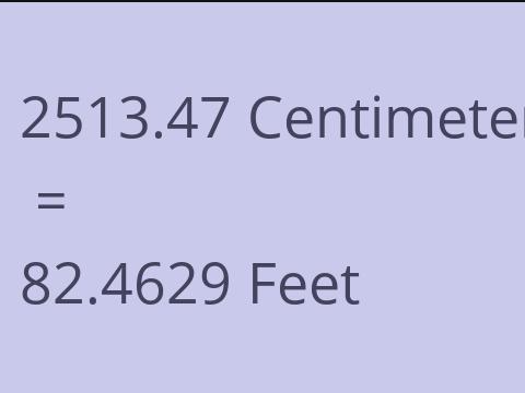 2513.47 CM TO FEET