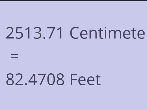 2513.71 CM TO FEET