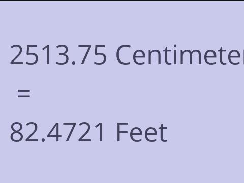 2513.75 CM TO FEET