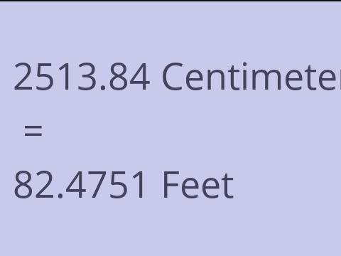 2513.84 CM TO FEET