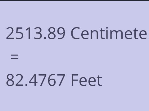 2513.89 CM TO FEET