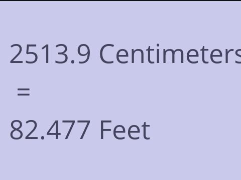 2513.9 CM TO FEET