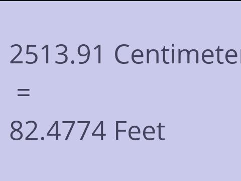 2513.91 CM TO FEET