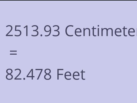 2513.93 CM TO FEET