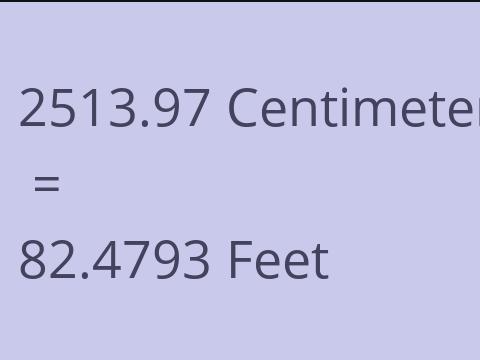 2513.97 CM TO FEET