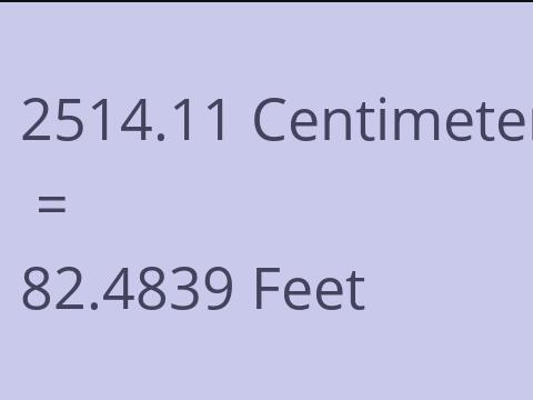 2514.11 CM TO FEET