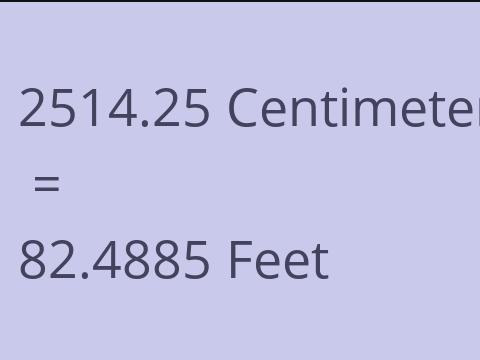 2514.25 CM TO FEET