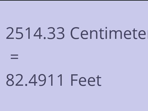 2514.33 CM TO FEET