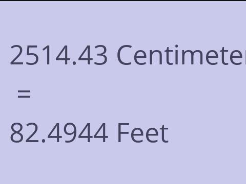 2514.43 CM TO FEET