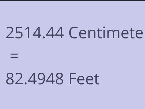 2514.44 CM TO FEET