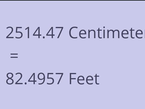 2514.47 CM TO FEET
