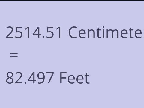 2514.51 CM TO FEET