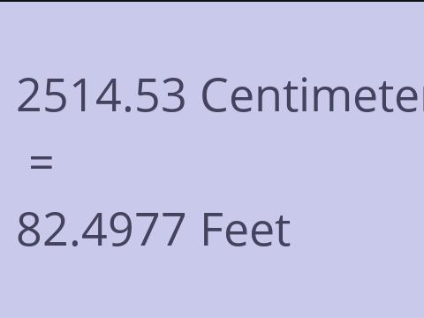 2514.53 CM TO FEET